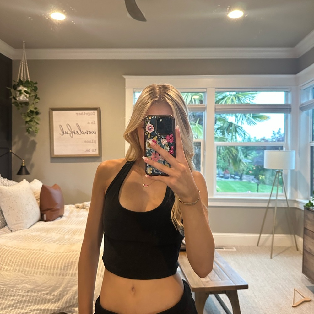 Beyond Yoga Spacedye Well Rounded Cropped Halter Tank